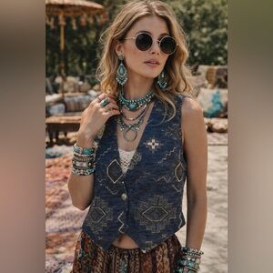 CLOSET CLEAROUT Sale Deborah Murray Small Women’s Tapestry Vest